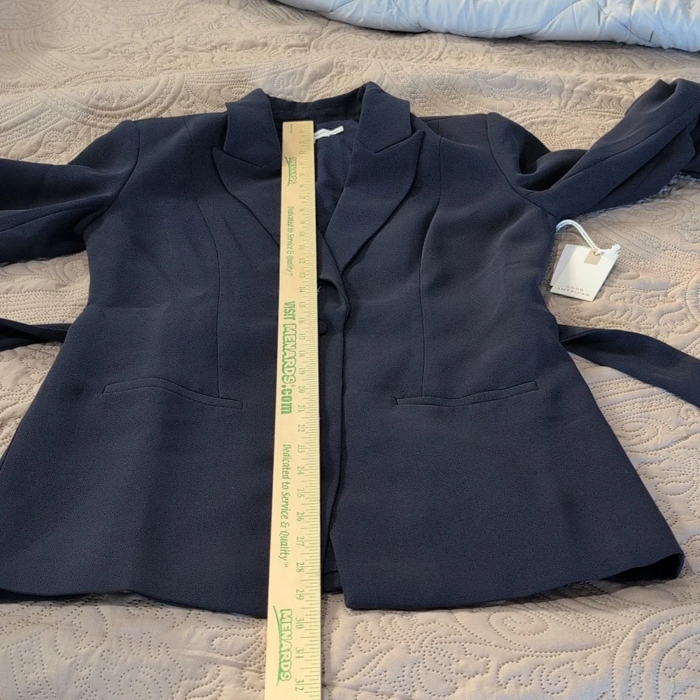 Good American Belted Blazer Navy 2 - Picture 7 of 8